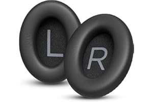 Ersatz Ohrpolster für Bose QuietComfort 45 (QC45) – Premium Ersatzpolster für Bose QuietComfort 45 (QC45) Kopfhörer Ohrpolster Ersatzpolster (Schwarz)