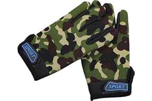 EurHouse Camouflage Cycling Gloves Kids Army Camouflage Cycling Gloves Boys Youth Full Finger Winter BMX Scooter Mittens Accessories