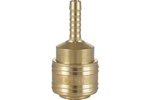 Poppstar Conectores rapidos aire comprimido (hembra), diámetro nominal 7,2 mm con conector (macho) para manguera con Ø interior 6mm