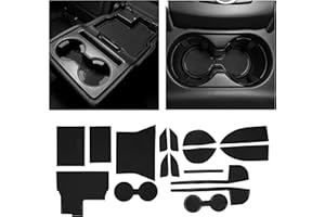CupHolderHero fits Mazda CX5 Accessories 2017-2022 Premium Custom Interior Non-Slip Anti Dust Cup Holder Inserts, Center Console Liner Mats, Door Pocket Liners 17pc Set (Solid Black)
