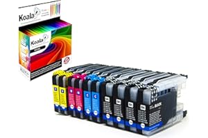 Koala Kartridże do drukarek kompatybilne z Brother LC1240 LC1280 do Brother MFC-J280W MFC-J425W MFC-J430W MFC-J435W MFC-J6510DW MFC-J6710DW J6910DW J835DW DCP-J525W (4*BK 2*C 2*M 2*Y)