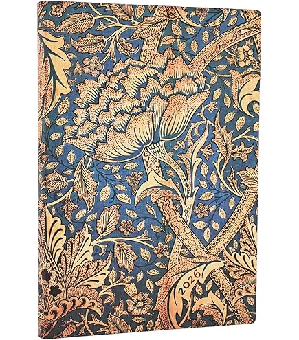 Paperblanks Rubedo Ultra 12 Month Calendar Soft Cover Flexi 2025 Day Overview Elastic Band Closure