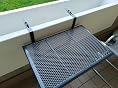Table De Balcon Suspendue GREEMOTION 60x40cm | Rabattable - Réglable En Hauteur - Gris