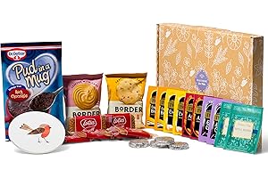 M & R HOME JUST RELAX Afternoon Tea Hamper Gift - with English Tea, Luxury Biscuits & Chocolate Selection | Luxury Tea Hampers For Couples, Get Well Soon, Thank You, Birthday For Men & Women | British Gift Baskets