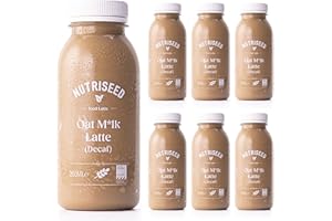 Nutriseed Oat Milk Latte Decaf (6 x 250ml) - Containing Oat Milk, Decaf Coffee and Sweet Agave Syrup, 100% Natural Ingredients, No Added Sugar, Vegan-Friendly & Dairy-Free