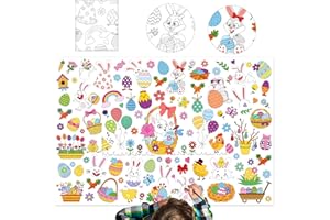 HAMOOM 2 Stück Ostern Tischdecke zum Ausmalen Ostertischdecke Kinder Ausmaltischdecke Bemalbare Papiertischdecke Ostern Graffiti Maltischdecke für Ostergeschenk Kindergeburtstag Deko 128cm*86cm