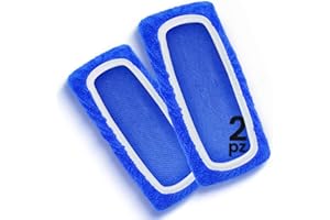 HOUSY Panni Cattura Polvere compatibili con Swiffer Mop - Cuffiette in Spugna Microfibra per Scopa Lavapavimenti (2 Pezzi Blu, Unica)