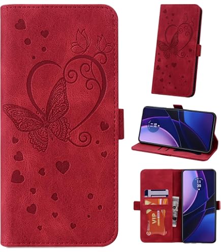 Asuwish Handyhülle Für Motorola Edge 40 Neo | Klappbar Mit 6 Kartenfächern, Ständer & Schutzfolie | Blau