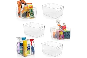 CLEARSPACE Plastic Storage Bins – Perfect Kitchen Organization or Pantry Storage – Fridge Organizer, Pantry Organization and Storage Bins, Cabinet Organizers