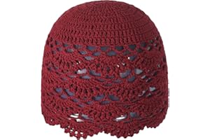 ZLYC Women's Häkelmütze aus Baumwolle Beanie Hat