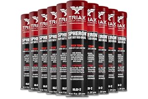 TRIAX Spheron HT-2 Rött litiumkomplexfett, hjullager, hög temperatur 287C, Ultra klibbig, extremt tryck, praktiskt taget vattentät (14 uns / 400 g tubes) (Förpackning med 10)