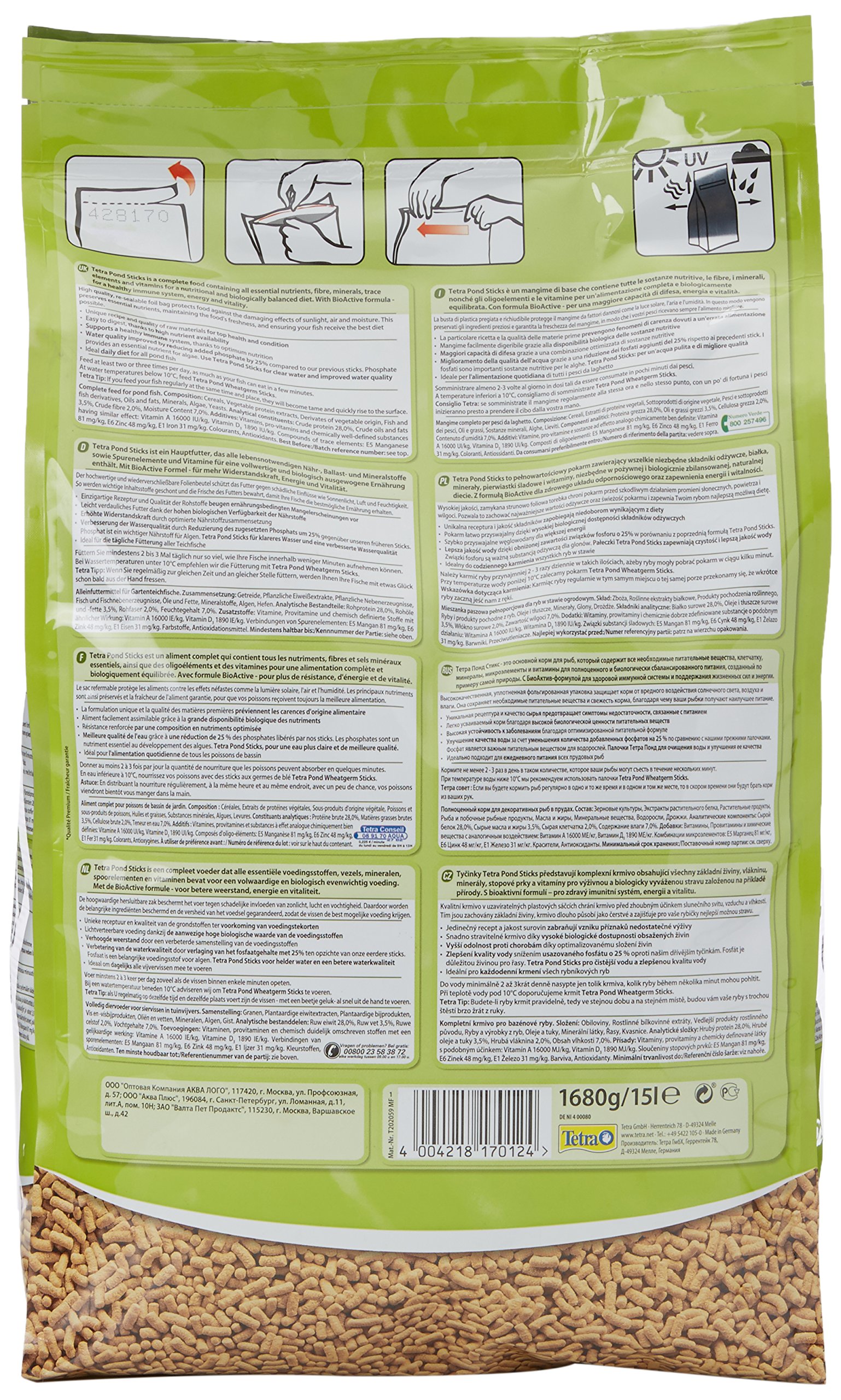 Tetra Pond Sticks - Fischfutter für Teichfische, für gesunde Fische und klares Wasser, verschiedene Größen – Bild 5