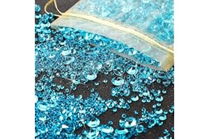 GEFIRE 4000 Pz Blu Strass Cristalli Decorativi Pietre Decorative Pietre Preziose Colorate Pietre Preziose e Cristalli per Matrimoni, Feste, Addii al Nubilato, Centrotavola e Riempitivi (3/6/10mm)