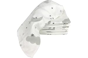 M.M.C. ÖKO-TEX Lot de 10 langes en coton pour bébé 60 x 60 cm