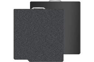HIKUDIY Plataforma de impresión 257x257 mm Black PEI de doble cara para Bambu Lab A1/X1C/X1/X1E/P1P/P1S, lámina flexible de acero con resorte Smooth PEI + PEI texturizado para impresoras 3D Bambu Lab