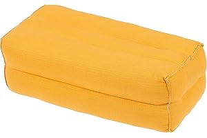Handelsturm Coussin pour la Meditation Yoga 35x15x10 cm, Rembourrage Kapok, Jaune
