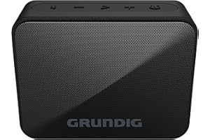GRUNDIG Solo+ Black - Bluetooth Lautsprecher, Soundbox, 3.5 W RMS Leistung, 30 Meter Reichweite, mehr als 20 Stdn. Spielzeit, Bluetooth 5.3, Spritzwassergeschütztes Gehäuse (IPX5), Schwarz
