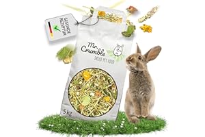 MR. CRUMBLE DRIED PET FOOD Mr. Crumble Hoppel Mix 5kg – Kaninchen Alleinfutter – Getreidefrei – hoher Rohfaser und Kräuteranteil für Verdauung & Zahnabrieb – 100 % natürliche Zutaten