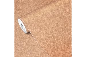 MICTER Cuero Adhesivo, 40x200cm Cuero Adhesivo para Tapizar, Polipiel Adhesiva Piel para Tapizar para Muebles, Sofá, Asiento de Coche, Silla de oficina, Reparación y Renovación (Oro Rosa)