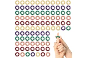 DAJISI 100 Pcs Sensory Rings Fidget Toys Fidget Finger Toys Trichotillomania Small Ring Fidgets Metal Finger Fidget Stress Relief Rings Massager for Adults Silent Stress Reducer