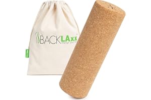 BACKLAxx ® Set de rouleau de massage en liège – Rouleau massage, balle de massage, balle duo idéale pour les fascias et le dos – sans substances nocives – compris vidéos d'application – kit massage