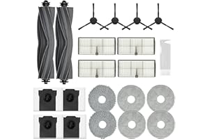 JoyBros Accessori per Dreame L40 Ultra AE L10s Pro Ultra Heat/L10s Ultra Gen 2 Mova E30 Mocio/Panni X6; Sacchetto X4; Filtro X4; Spazzole Principali X2; Spazzole Laterali X4 Ricambi