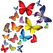 Kaufe Schmetterling Kleines Mädchen Grau Mond Wolken Wandaufkleber Abnehmbare Vinyl Wohnkultur