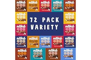 FREE FROM DIRECT Nakd Bars Nakd Frucht- und Nussriegel Gesunde Snacks para niños y niñas. Fruhstücksbars Essen. Riegel vegano, sin leche, sin weizen y sin gluten. (72 Barras)