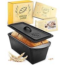 KRUSTENZAUBER Gietijzeren pan [incl. fermentatiemand] - hoogwaardige emaille pan 26 cm - ideale broodbakpan voor broodbakken