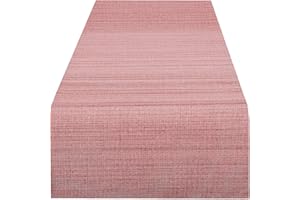 Delindo Lifestyle® Camino de mesa Samba Home, rosa viejo, 40 x 140 cm, antimanchas, lavable, para interior y exterior