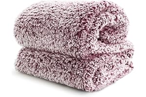 Bedsure Fleece Sherpa Throw Blanket Red - Fluffy Soft Cosy Fuzzy Furry Warm Blanket for Sofa and Bed, Single, 130x150cm