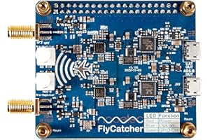 Nooelec Flycatcher - High Performance Dual-Channel RTL-SDR Raspberry Pi HAT for Flight Tracking & Aviation Monitoring. ADS-B 1090MHz and UAT 978MHz Software Defined Radio w/Local & Remote LNA Bypass