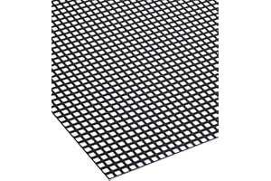 Bestell_dein_lochblech Lochblech Schwarz RAL 9005 Stahl Verzinkt 1,5mm dick magnetisch Neu (500 mm x 300 mm, QG 5-8 mm)