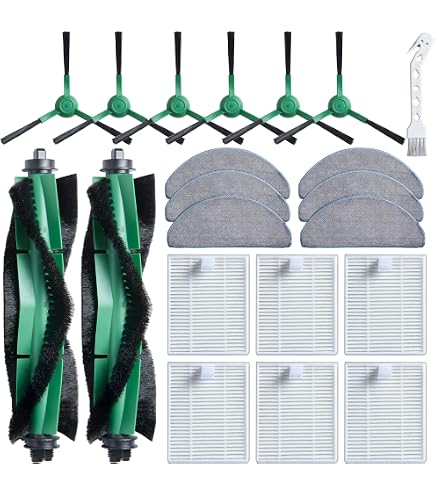 Kit Pièces Rechange Pour Roomba 105 - 4 Filtres, 6 Serpillères, 8 Sacs Poussière, 4 Brosses Latérales