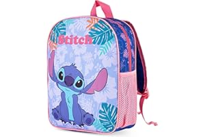 Disney Mochila Niña, Mochila Stitch, Mochilas Infantil para Niña Pequeña de Stitch Minnie Elsa, Mochila Guarderia Niña, Regalos para Niñas Minnie Frozen Lilo y Stitch Regalos Niña