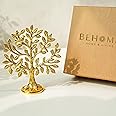 BEHOMA 100% Pure Brass Kalpvriksh Tree with Birds | Kalpavriksha Tree of Life Showpiece for Table Decor (5.9 inch) | kalpvrik