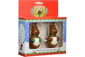 Diabolical Gift People DP0675 Racing Wind-Up Reindeers