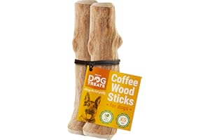 Natural Dog Treats - Naturalna kość do żucia z drewna kawowego dla psów i szczeniaków - naturalne drewno do żucia dla psów - pałeczka do żucia dla psów - ekscytująca zabawka do żucia dla psów z drewna