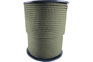 ROPESERVICES UK 8mm Olive Polypropylene Braided Poly Rope Cord x 30 Metre Strong String