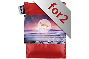 Silkrafox for 2, Sacco a Pelo Ultraleggero in Seta Artificiale, Sacco Lenzuolo, Grigio, Ideale per Le Coppie