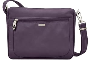 Travelon Unisex Anti-Theft Classic Small East/West Crossbody, Fioletowy, Rozmiar Uniwersalny