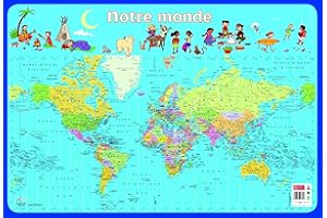 Bouchut Grandremy Poster pédagogique en PVC - 76x52 cm - Le Monde