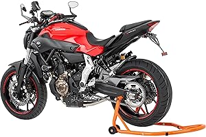 Hi-Q Tools Supporto di montaggio Supporto per moto Cavalletto posteriore per sollevamento, regolabile in larghezza, per lavori di manutenzione/montaggio, utilizzabile per quasi tutte le moto fino a 300 kg