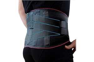 VITALWORXX Rückenbandage, professionelle Hilfe bei Rückenschmerzen, Rückengurt mit Stützstreben zur Vermeidung/Linderung von Schmerzen, Ischias