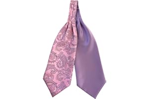 Great British Tie Club Uomo Raso Paisley Ascot Cravatte da Cerimonia - Vari Colori