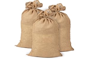 La Cordeline Lot 3 Sacs Pommes de terre Toile Jute 51 x 79 cm, 215 gr/m2, 25kg - ACJN28PA-L3 Naturel