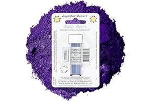 SUGARFLAIR COLOURS Sugarflair Purple Sparkle Edible Lustre Dust, Add a Lustrous Shine to Cakes or Decorations. Brush On or Add Rejuvenator to Create Eye-Catching Edible Paint, Gives Shine to Your Bakes - 2g