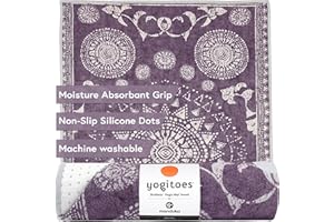 Manduka Yogitoes Yoga Mat Towel - Non-Slip Microfiber Gym Towel for Hot Yoga Pilates Exercise Workout Cooling and Sweat Towel 71 inch
