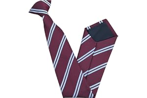 Great British Tie Club Clip On Double Stripe School Ties (Colour & Size Variations)