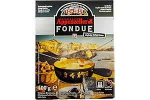 S.MILE GMBH Food-United Schweizer-Käse Appenzeller-Fondue-Käse 2x 400g Swiss Schweizer Käsefondue mit Appenzeller für Fondue-Topf oder Caquelon cremig fein-herb zart-schmelzend